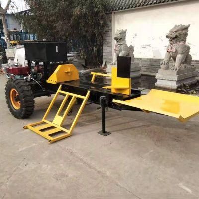 28 Ton Hydraulic Firewood Processor Wood Splitter with Hydraulic Feeding and Conveyor