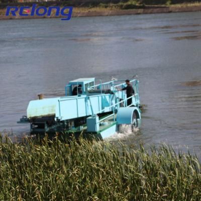 Water Hyacinth Harvester Aquatic Grass Cutting Boat Weed Harvester Machine