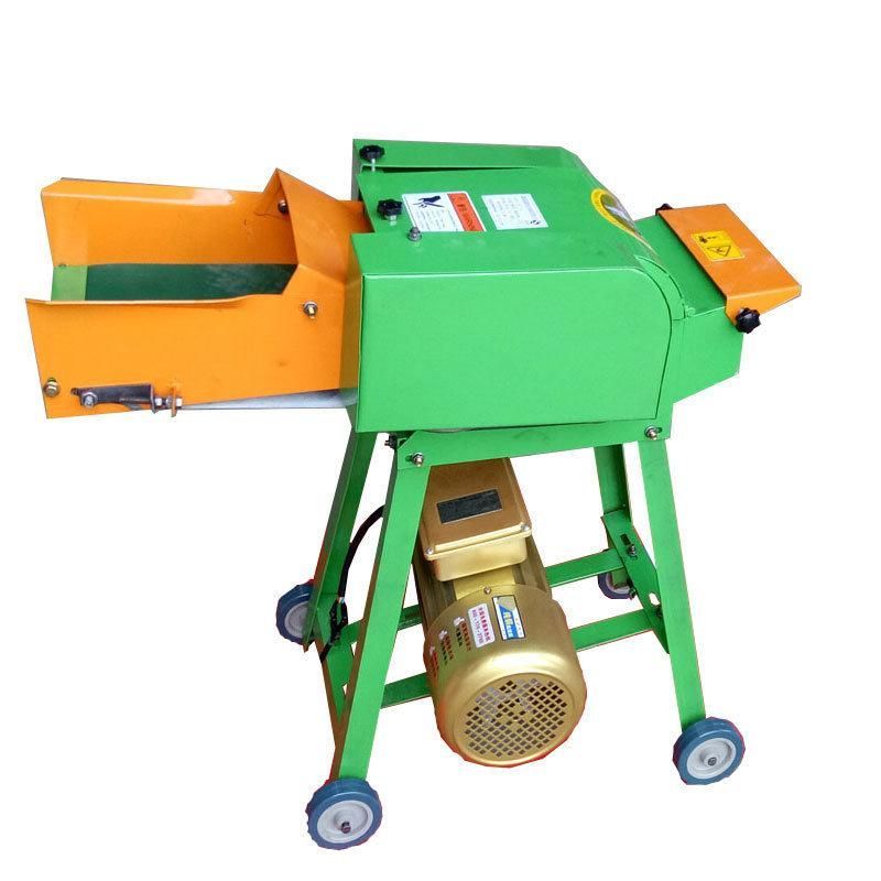 Mini Grass Cutter Conveyor Belt Cow Feed Processing Ensilage Straw Chopper Chaff Cutter