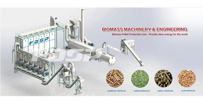 7t/H Straw Agro Automn Waste Processing Stalk Granulation Plant