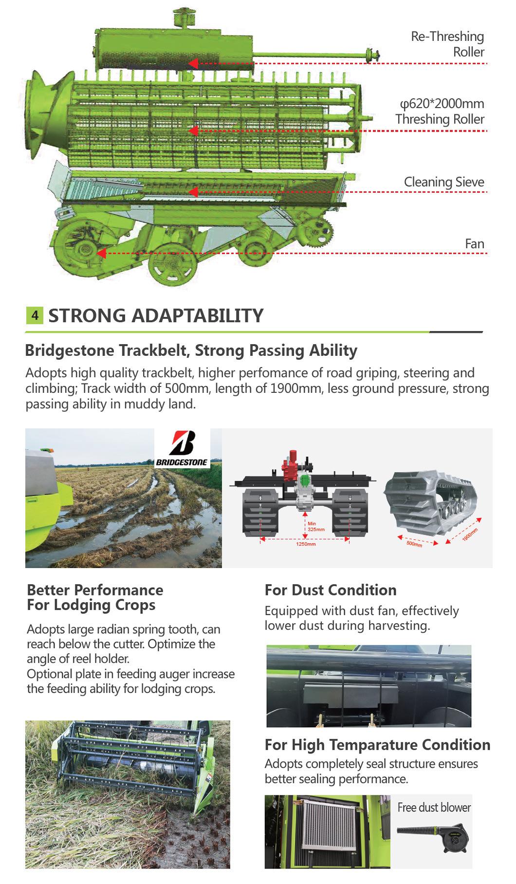 China Manufacturer Combine Rice Harvester Agricultural Machinery