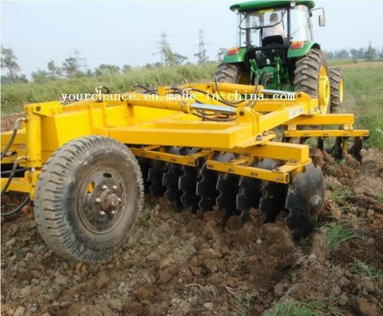 1bzdz Series 4.4-6.2m Width 40-56 Discs Trailed Hydraulic Wing-Folded Opposed Heavy Duty Disc Harrow for 140-280HP Tractor