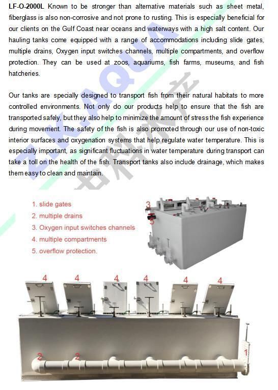 Modern Recirculating Aquaculture System Oyster Mussel Live Fish Transport Tanks