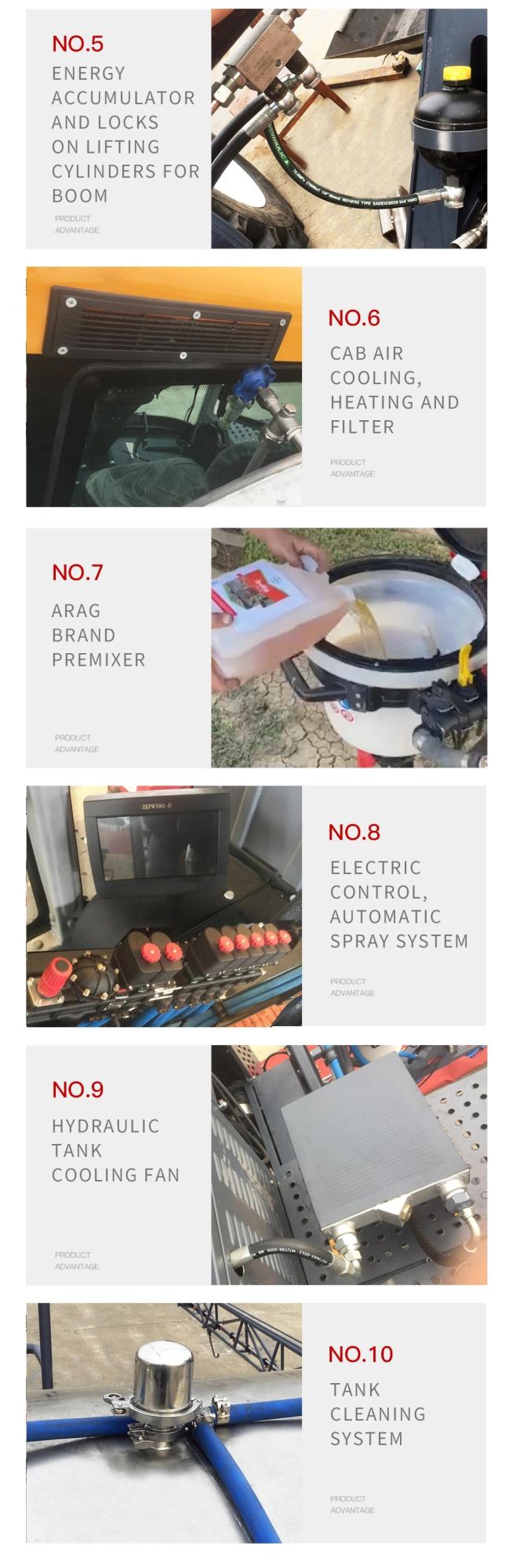 High Quality Self Propelled Cotton Motorized Equipment Farm Machinery Agricultural Boom Sprayer