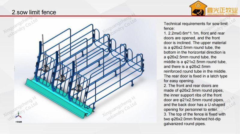 South Africa Hot Sale Pig Farrowing Crate /Farrowing Penning Pig Stall