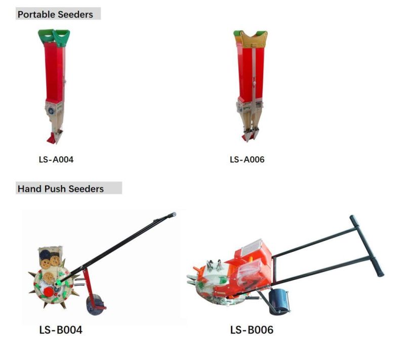 Two Barrel Agriculture Hand Push Planter Seeder Machine Farm Bean Corn Seed Fertilizer