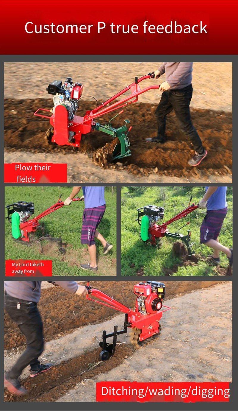 Chain Rail Micro Cultivator Tillage Single Chain Style Wheel Half Ditching, Fertilizing