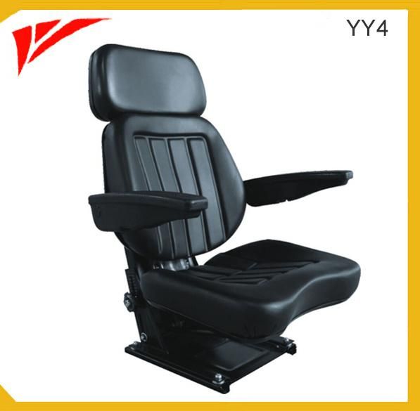 Black Vinyl Agricultural Machine Tractor Passenger Seat