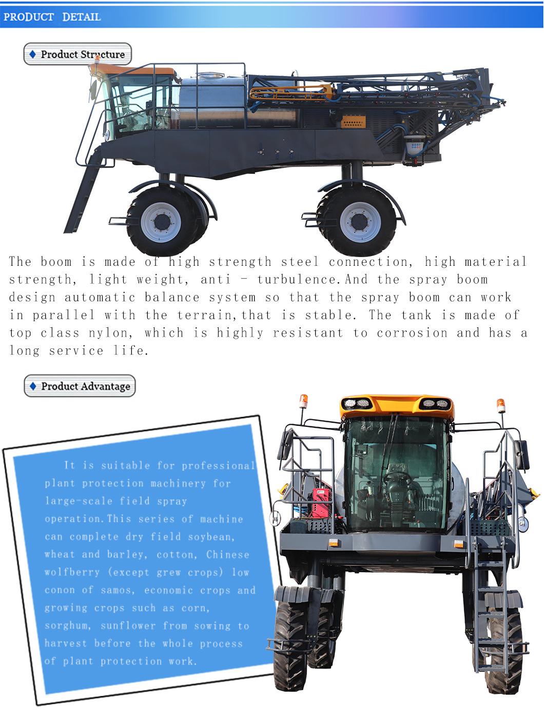 Agricultural Tractor Farm Field Power Garden Farmland Cotton Insecticide Agriculture Self Propelled Boom Sprayer