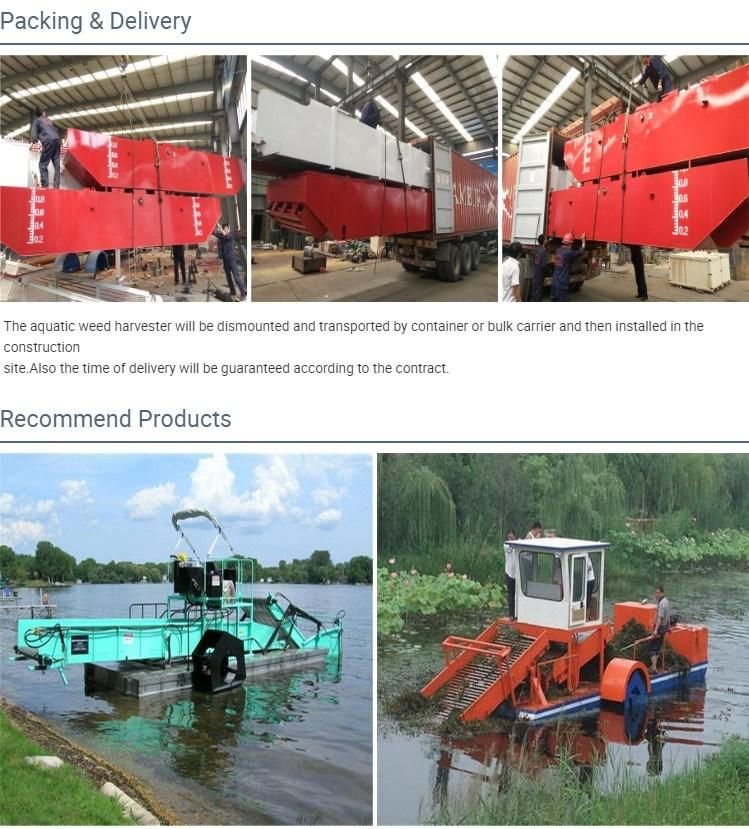 High Efficiency Weed Harvesting Boat Trash Hunter Aquatic Plants Harvetser Trash Skimmer