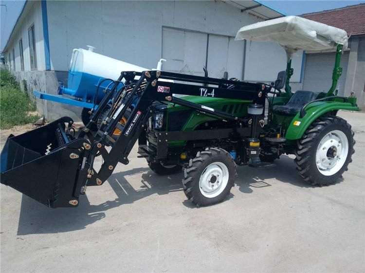 4WD Compact Utility Farm Tractor Backhoe and Front End Loader 4 In1 Bucket