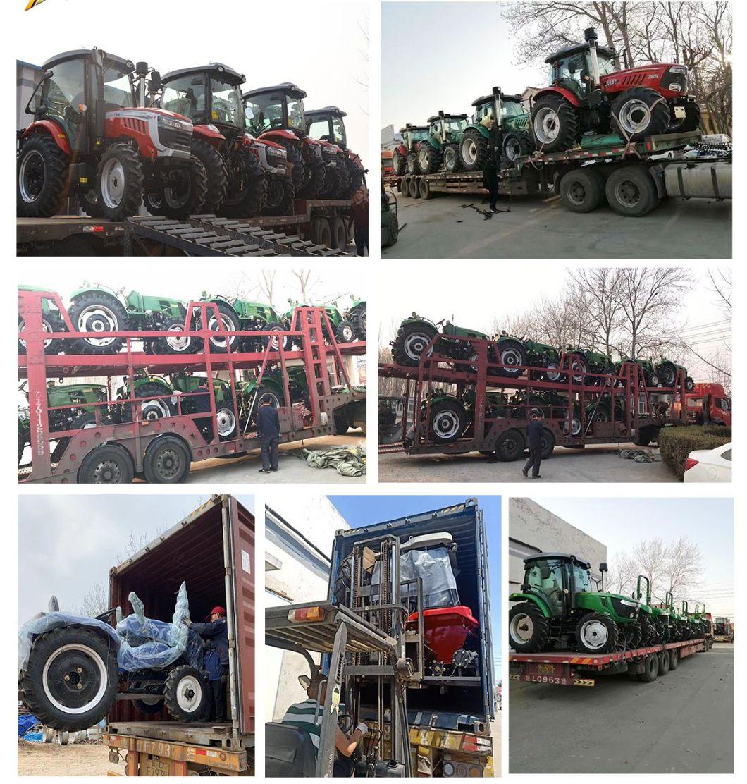 China Tractor Dropshipping No Price Difference Red Farm Tractors with Front End Loader and Rotary Tiller