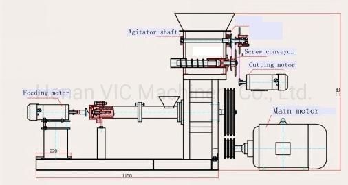 Floating Fish Feed Extruder with Spare Parts