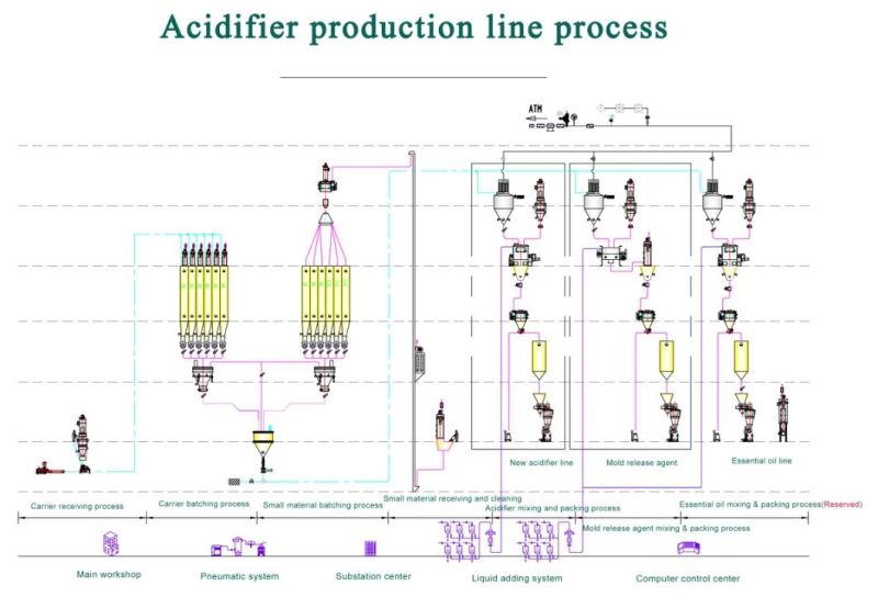 5-6t/H Feed Additives of Acidifiers and Fungicides Production Line