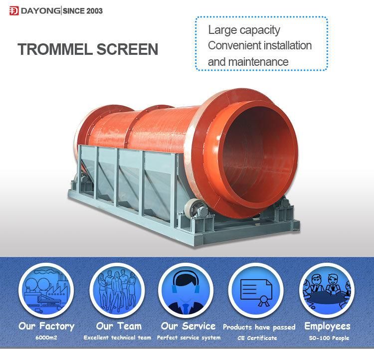 Building Materials Used Drum Trommel Vibration Screen Separator