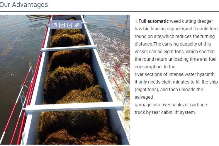 Small Weed Harvester Boat Aquatic Plant Transport Ship China Aquatic Weed Cutting Machine