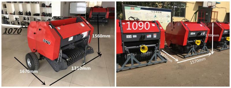 Farming Machinery Hay Grass Packing Machine Tractor Pto Round Hay Straw Mini Bale Baler Machine