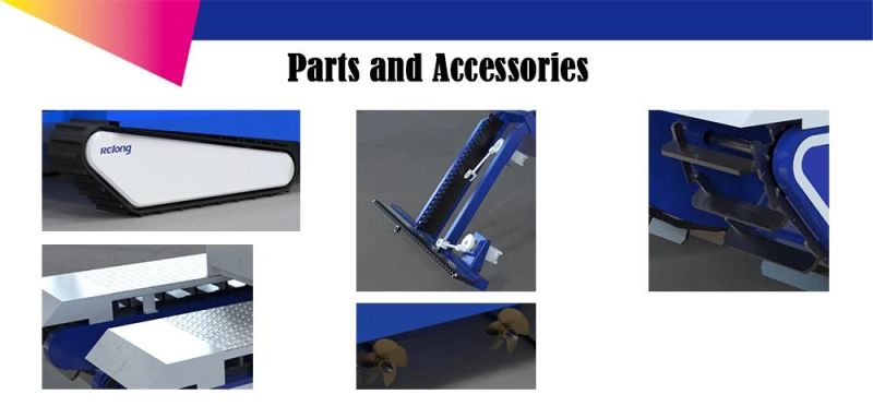 Strong Maneuverability Continuous Track Hydraulic Motor Stainless Steel Shallow Draft Amphibious Aquatic Weed Harvester
