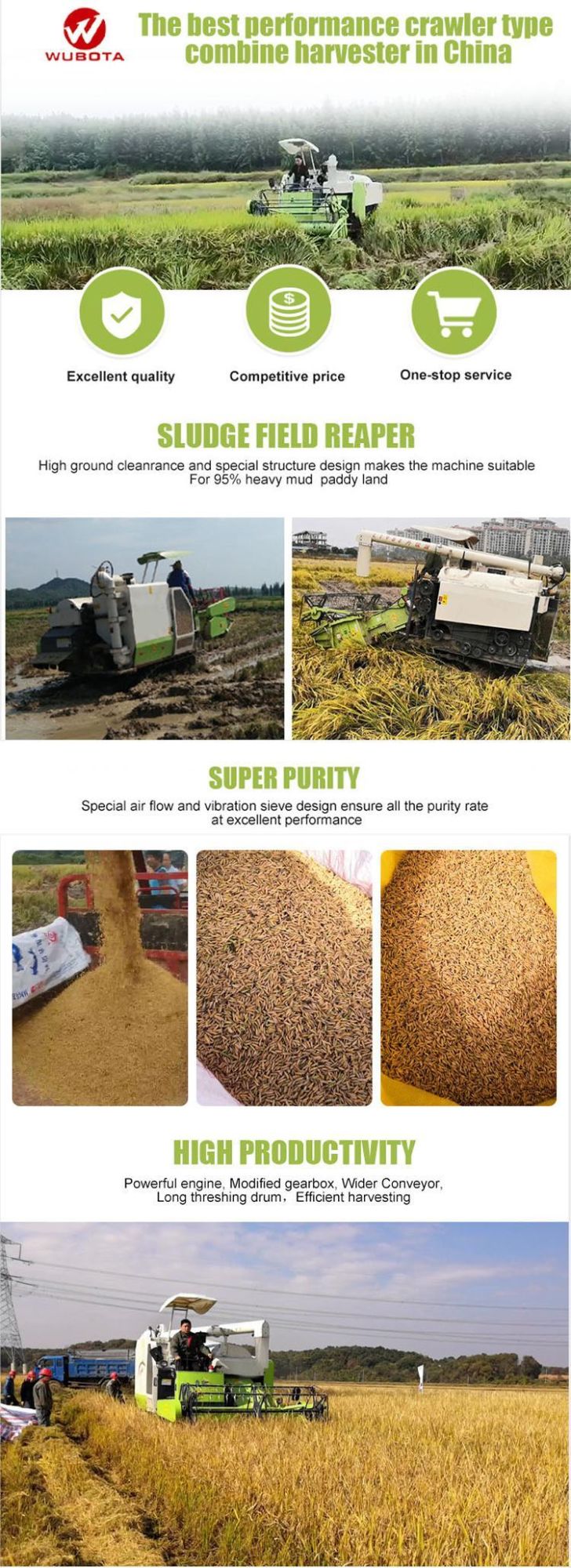 Multi Crops Rice Combine Harvester Paddy Harvester Price in India