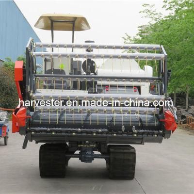 4lz-4.5 Manual Tank Wheat Rice Combine Harvester for Sale Indonesia