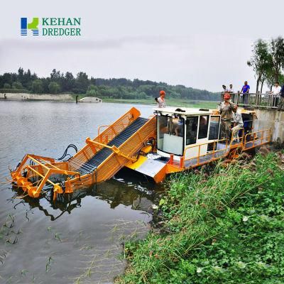 Kehan Cheap River Debris Cleaning Aquatic Weed Cutting Machinery Harvester