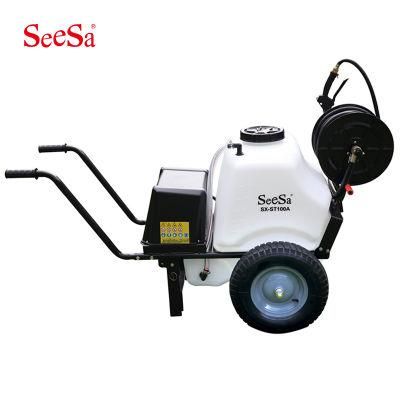 Sx-St100A (100L) Corrosion Resistant Polyethylene Tank Battery Trolley Electric Sprayer