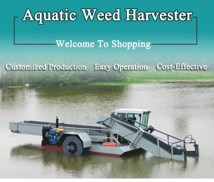 Full Automatic Aquatic Plant Harvester Mowing Boat