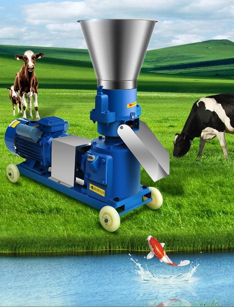 Small Automatic Chicken Feed Making Machine / Animal Feed Pellet Machine for Sale