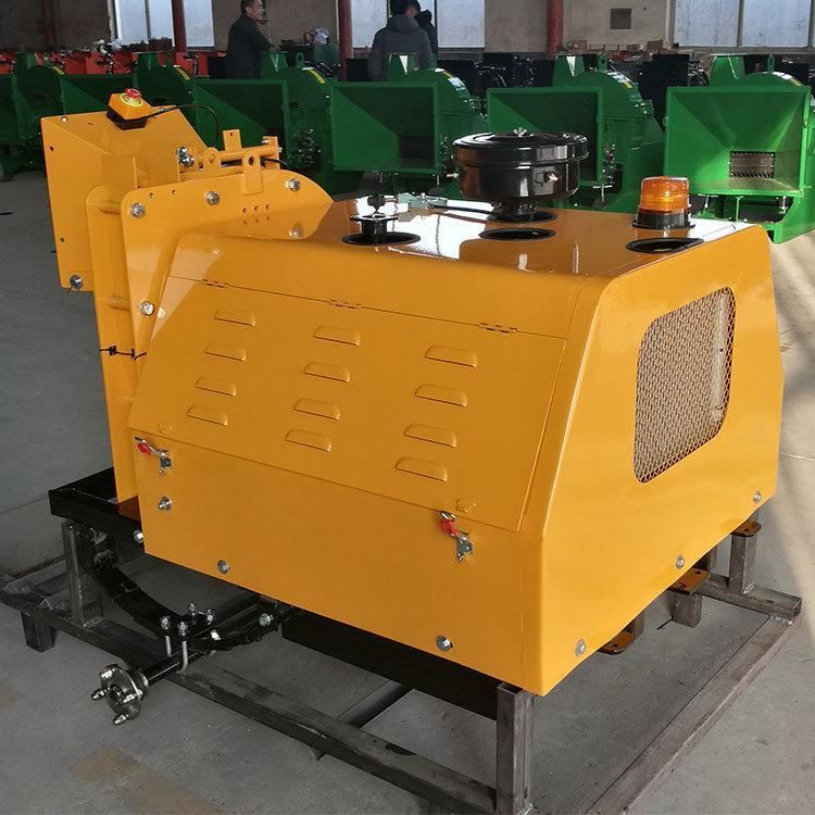 Hydraulic Feeding Diesel Engine Trailer ATV Wood Chipper