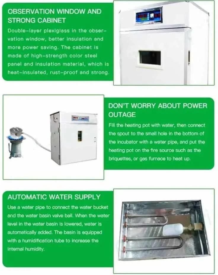 Automatic Solar Powered Goose Quail Duck Poultry Chicken Egg Incubator