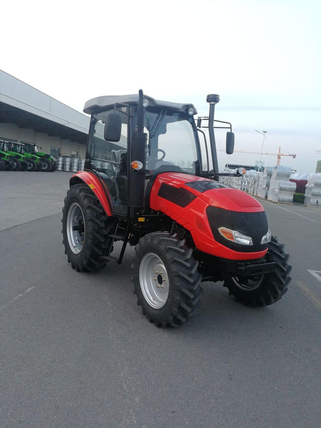 FL704 4 Cylinder Engine with Radial Tires, Paddy Tires for Ploughing and Front End Loaders