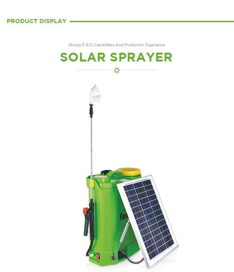 High Quality 16L Battery/Electric Agriculture Knapsack Sprayer with Solar Panel GF-16D-01zt