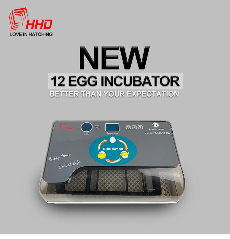 12 Eggs Incubator Hatching Chicken Eggs with Overheating Protection Device