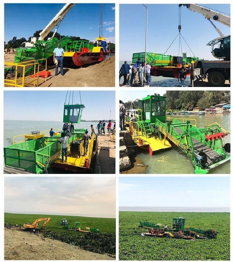 Water Weed Cleaning River Garbage Collection Seaweed Harvester Water Weed Cutter Ship