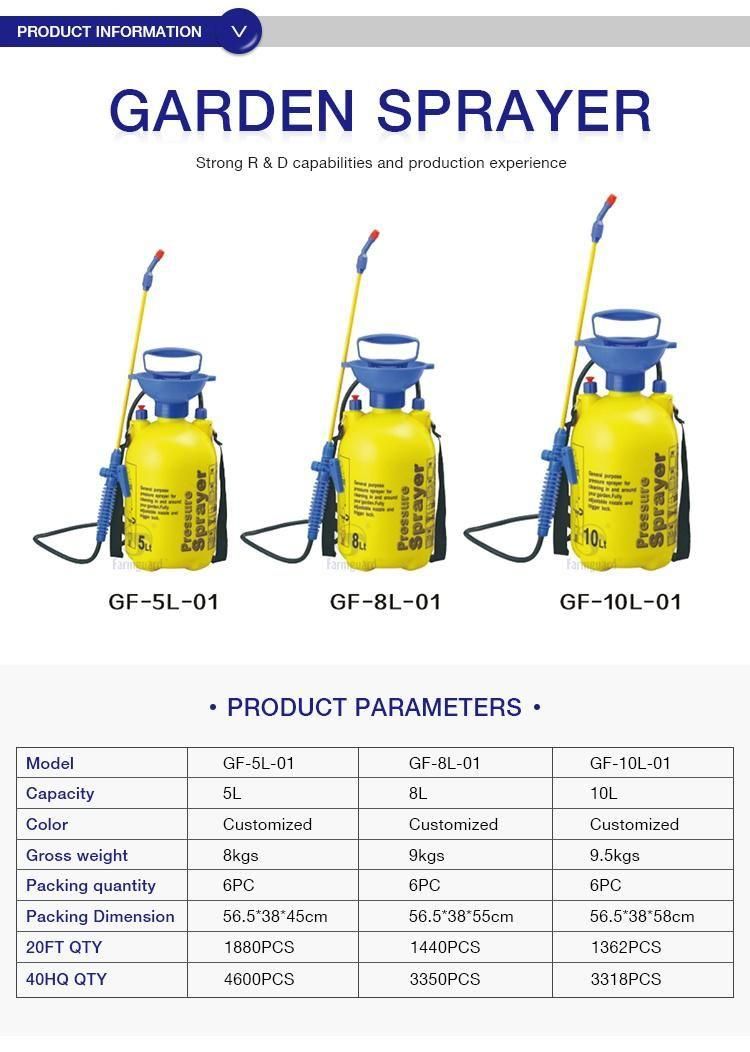Garden Compression 5L 8L 10L Plastic Pressure Sprayer
