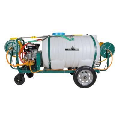 500L Trolley Type Gasoline Engine Agriculture Pump Power Sprayers with Hose Reel and Wheels