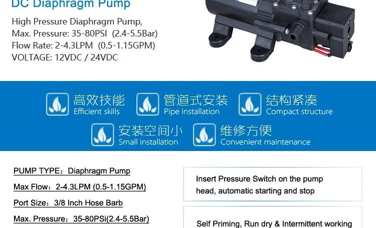 Battery Operated Water Pump 12V Self Priming High Pressure