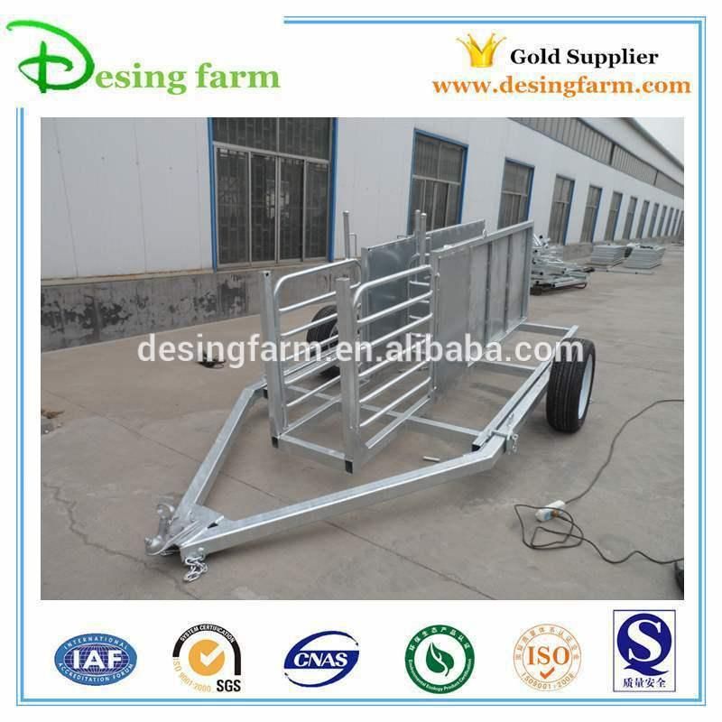 Mobile Livestock Galvanized Steel Transport Trailers