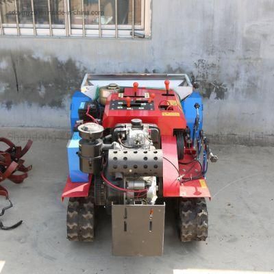 Full Chain Crawler Trenching Machine High Horsepower Rotary Tiller Suitable for Farmland and Greenhouse
