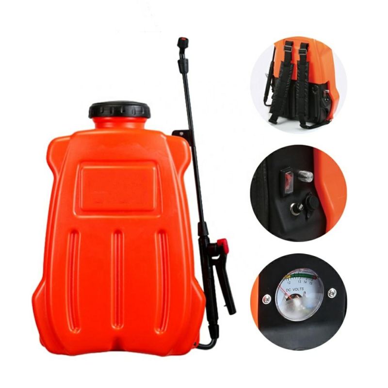 16L Spray Pump Agricultural Farm Knapsack Trolley Battery Sprayer