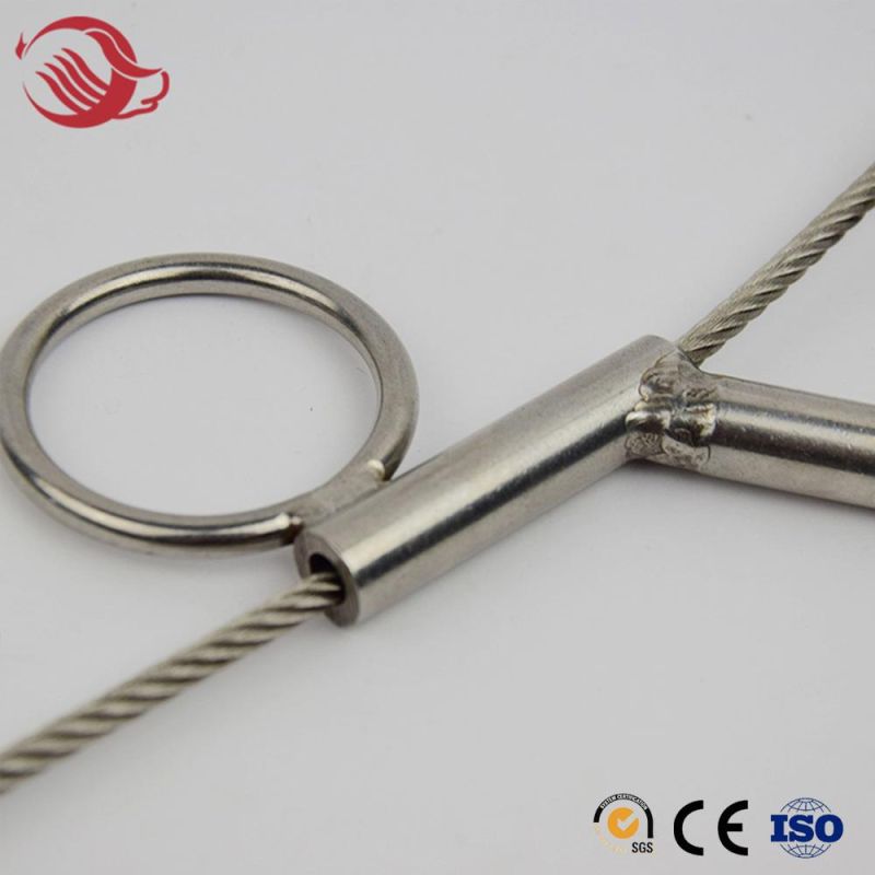 Stainless Steel Pig Retainer/ Pig Fixing Clip Rope Device/ Veterinary Instrument