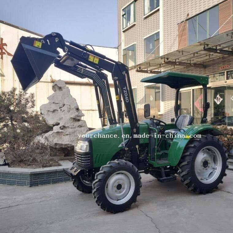 Tz04D China Tip Quality 30-55HP Wheel Farm Tractor Mounted Front End Loader Hot Sale in Philippines