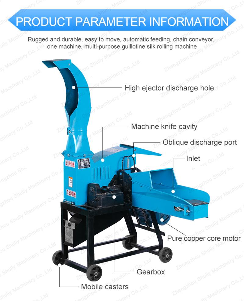 Chaff Cutter for Agriculture Wet Grass Hay Cutter Chopper Machine