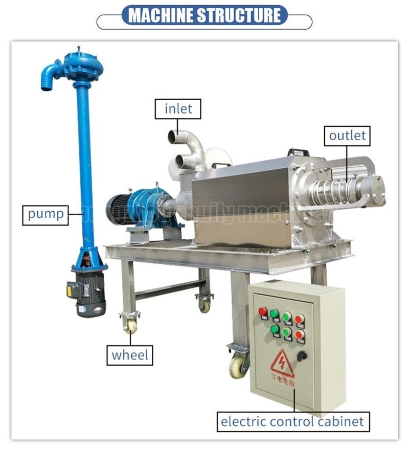 Manure Dryer Solid Liquid Separator Manure Dewatering Machine with Pump