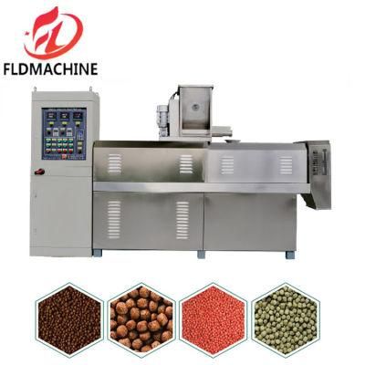 Twin Screw Extruder Pet Food Processing Line Floating Fish Feed Pellet Machine