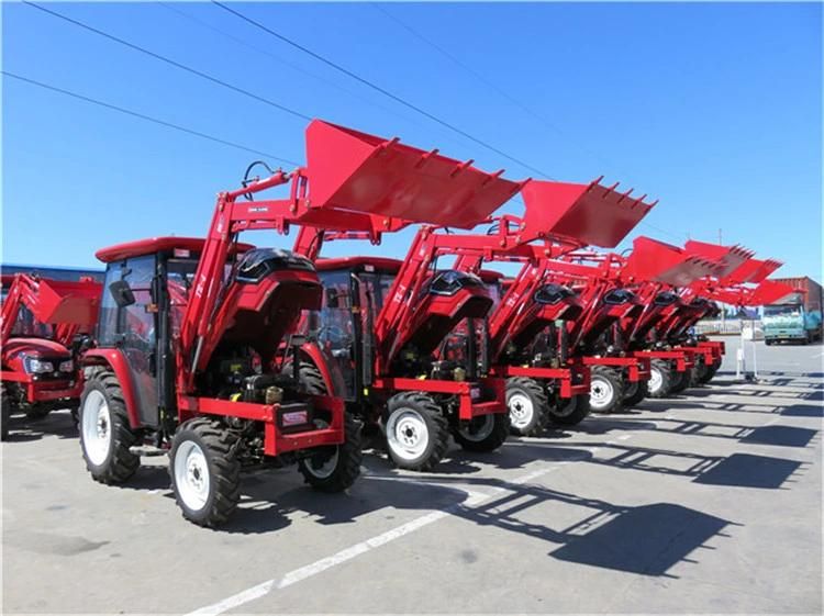 China 30HP 4WD Small Farm Garden Tractor Front End Loader with 4 in 1 Bucket