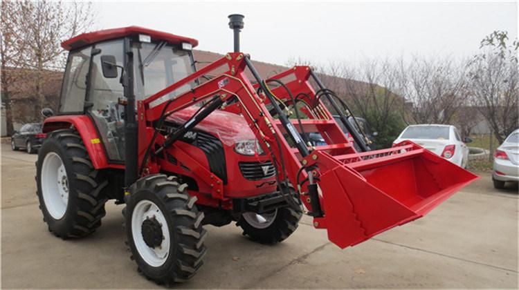 Mini 4WD Farm Tractor Front End Wheel Loader with Skid Steer Attachment