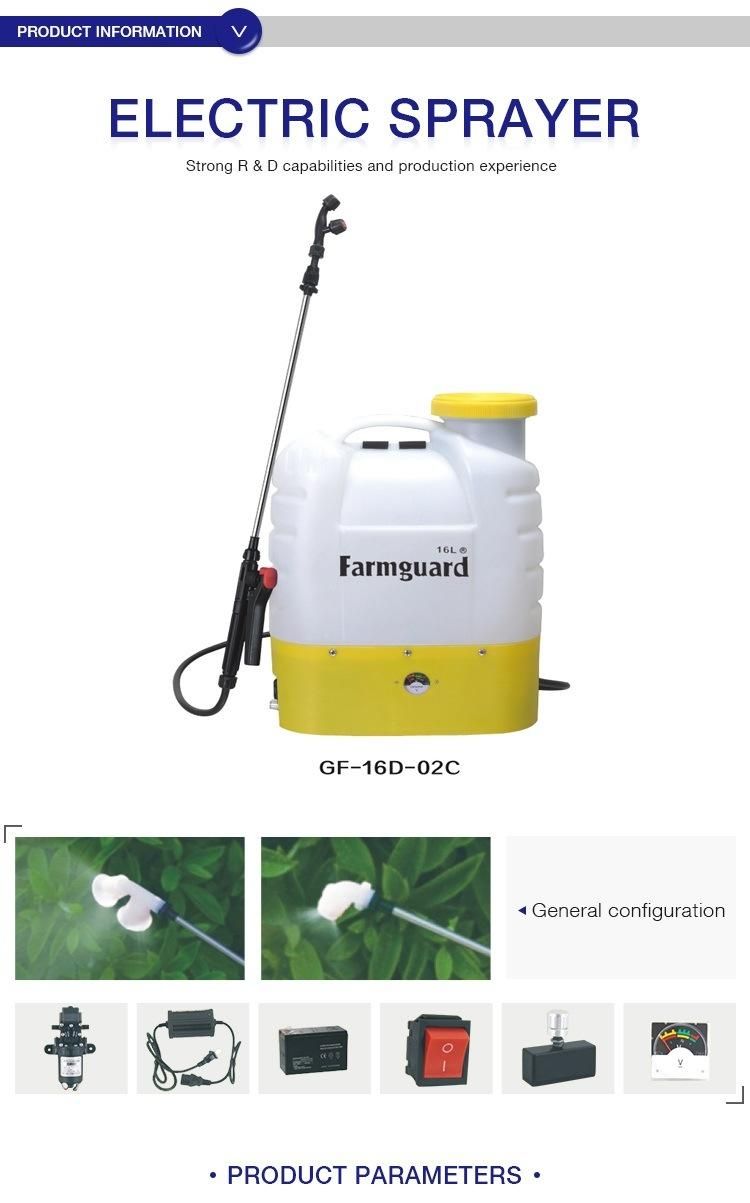 Rechargeable Agro Sprayer Agricultural 16L 20L Pesticide Water Mist Backpack Knapsack Electric Battery Hand Power Pressure Garden Farmer Tree Lawn Sprayer