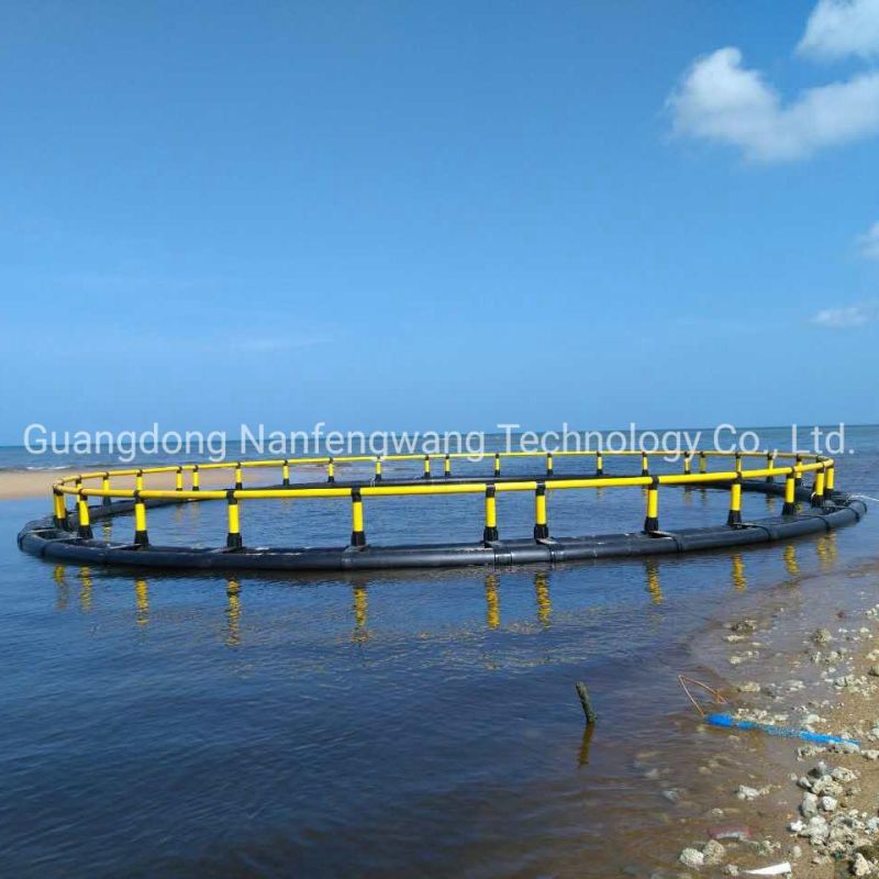 Aquaculture Floating HDPE Circular-Shape Fish-Farming Cage in Deep Sea