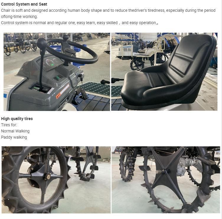 Rice Planter 6 Row Paddy Seeder Wheel Paddy Seedling Machine